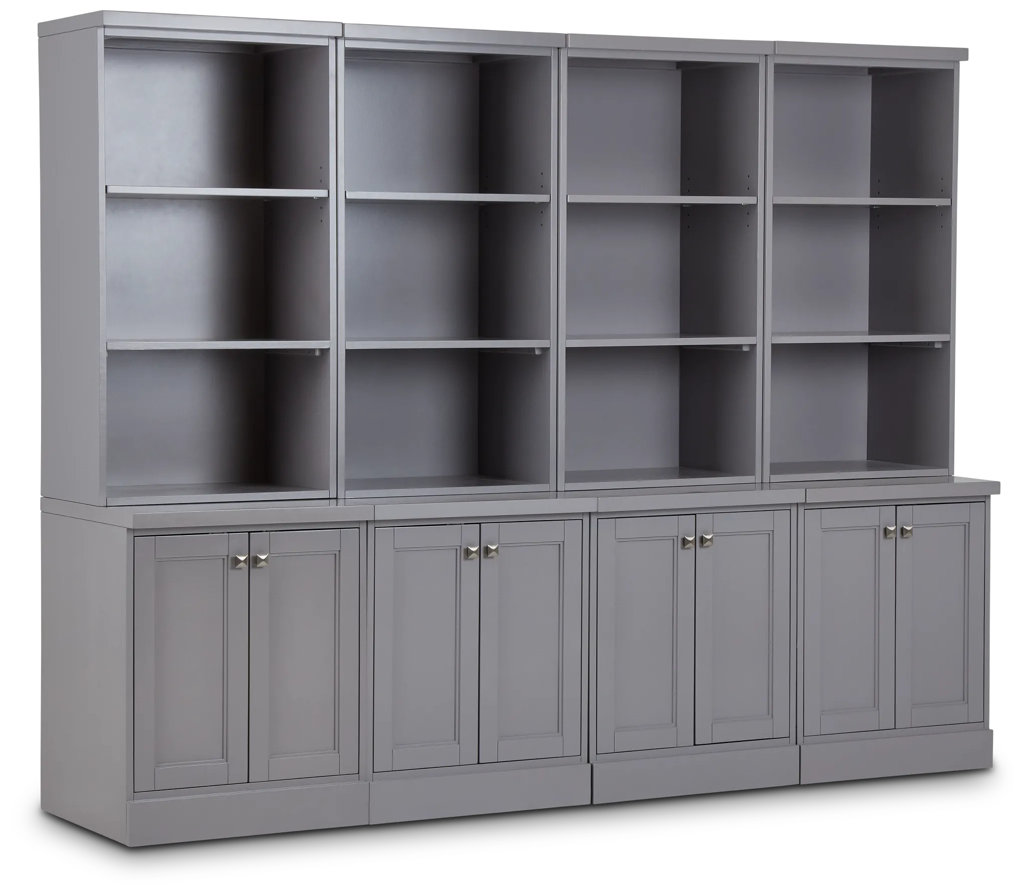 Newport Gray Door Bookcase Wall