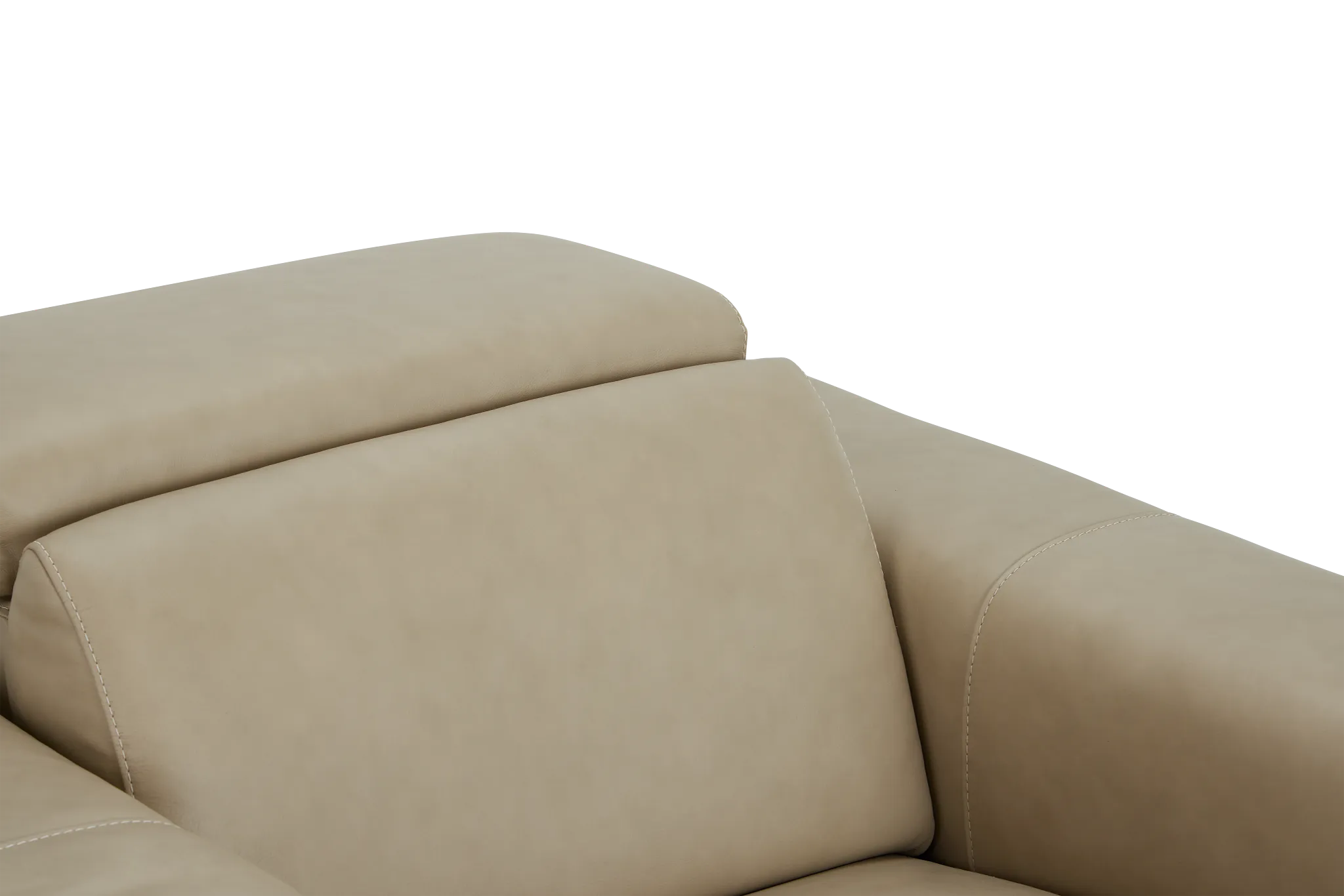 Ainsley Beige Leather Power Recliner