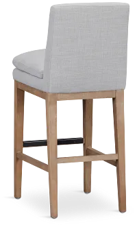 Willow Light Gray Fabric 30" Upholstered Barstool