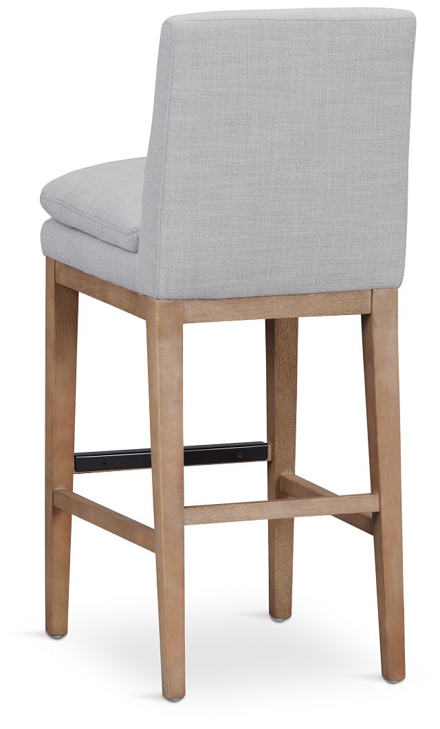 Willow Light Gray Fabric 30" Upholstered Barstool