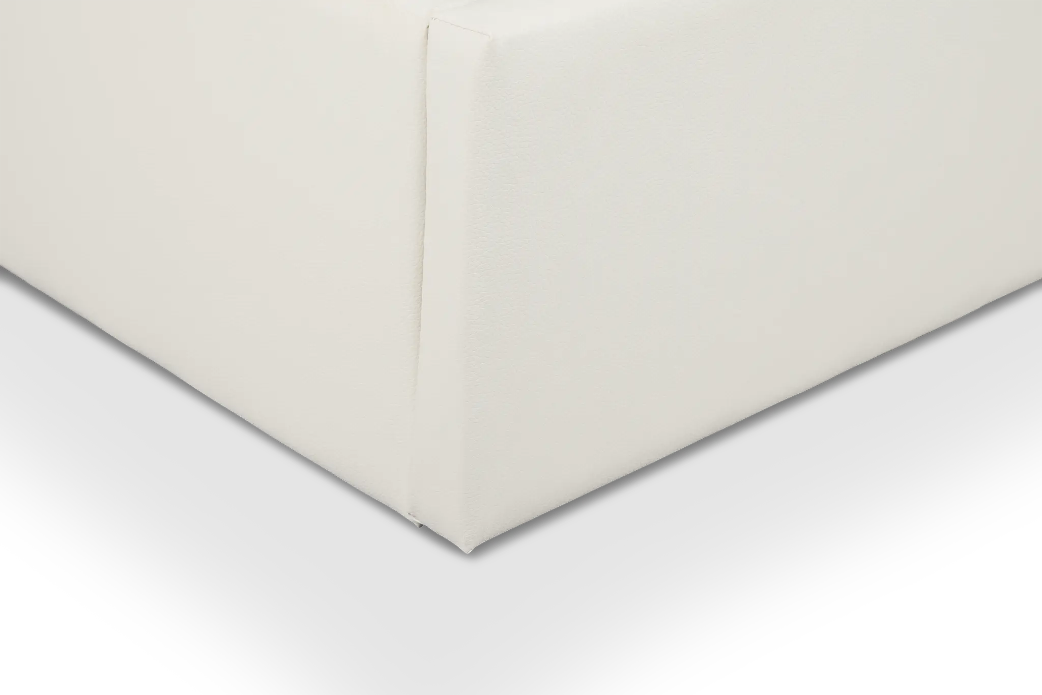 Doral White Curved Upholstered Platform Bed Doral White Curved Upholstered Platform Bed