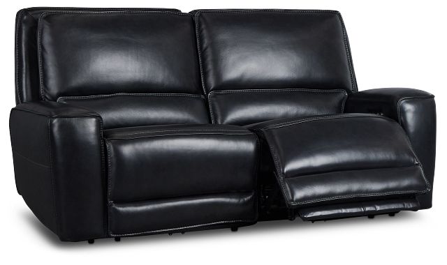 Miles Black Lthr/vinyl Power Reclining Sofa