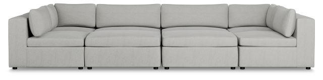Destin Sutton Gray Fabric 8-piece Pit Sectional
