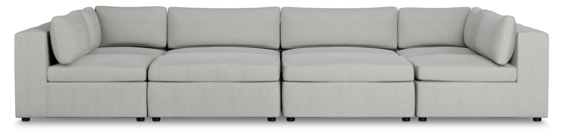 Destin Sutton Gray Fabric 8-piece Pit Sectional