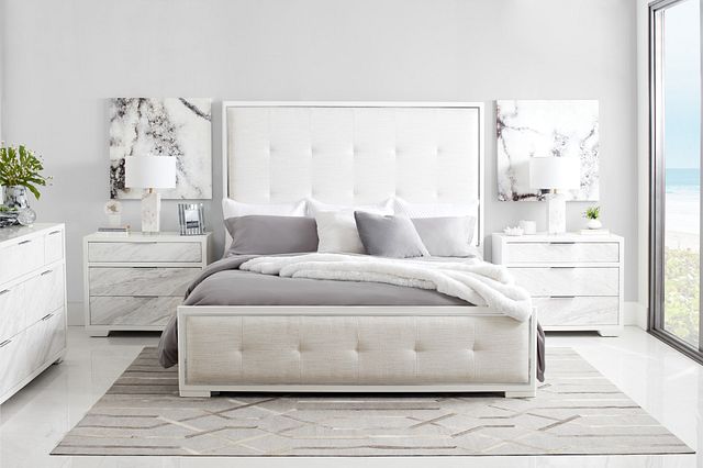 Ocean Drive White Uph Panel Bed (3)