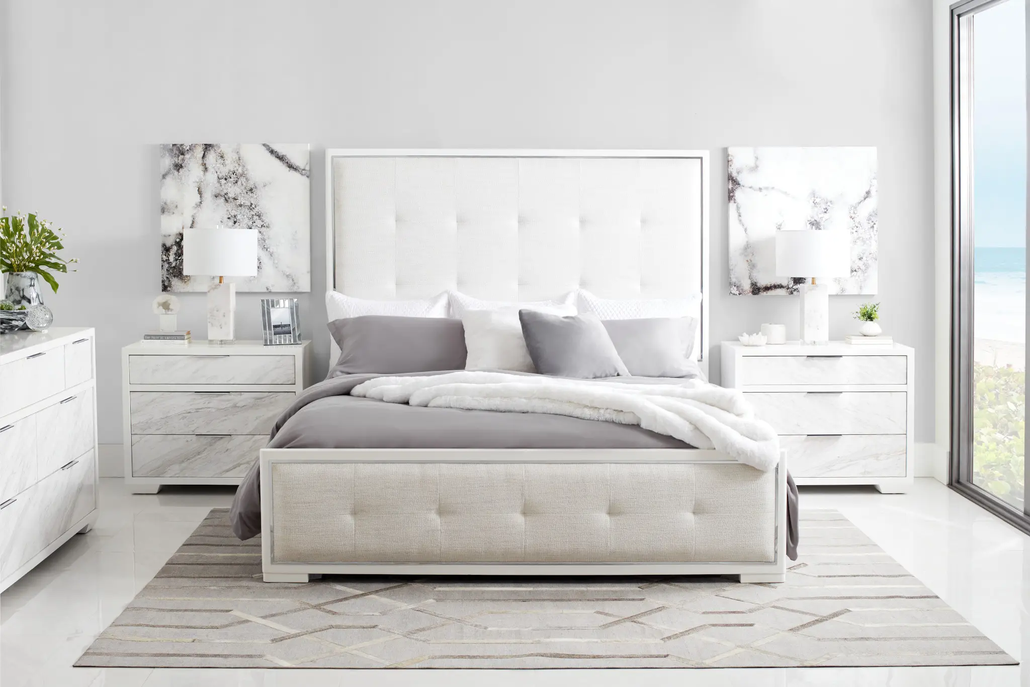 Ocean Drive White Uph Panel Bed Ocean Drive White Uph Panel Bed