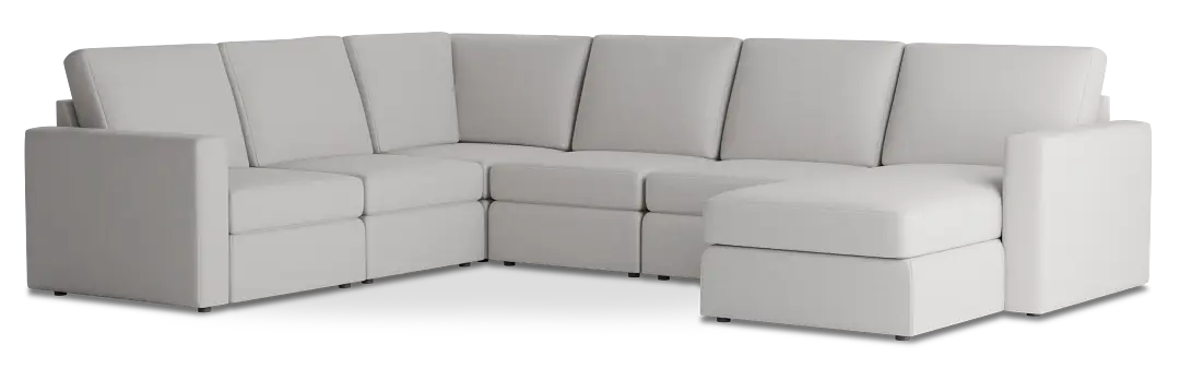 Citymod Light Gray Fabric Medium Right Chaise Sectional Citymod Light Gray Fabric Medium Right Chaise Sectional