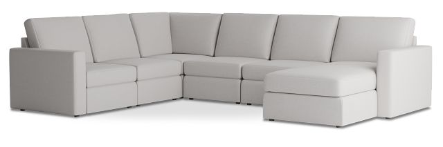 Citymod Light Gray Fabric Medium Right Chaise Sectional