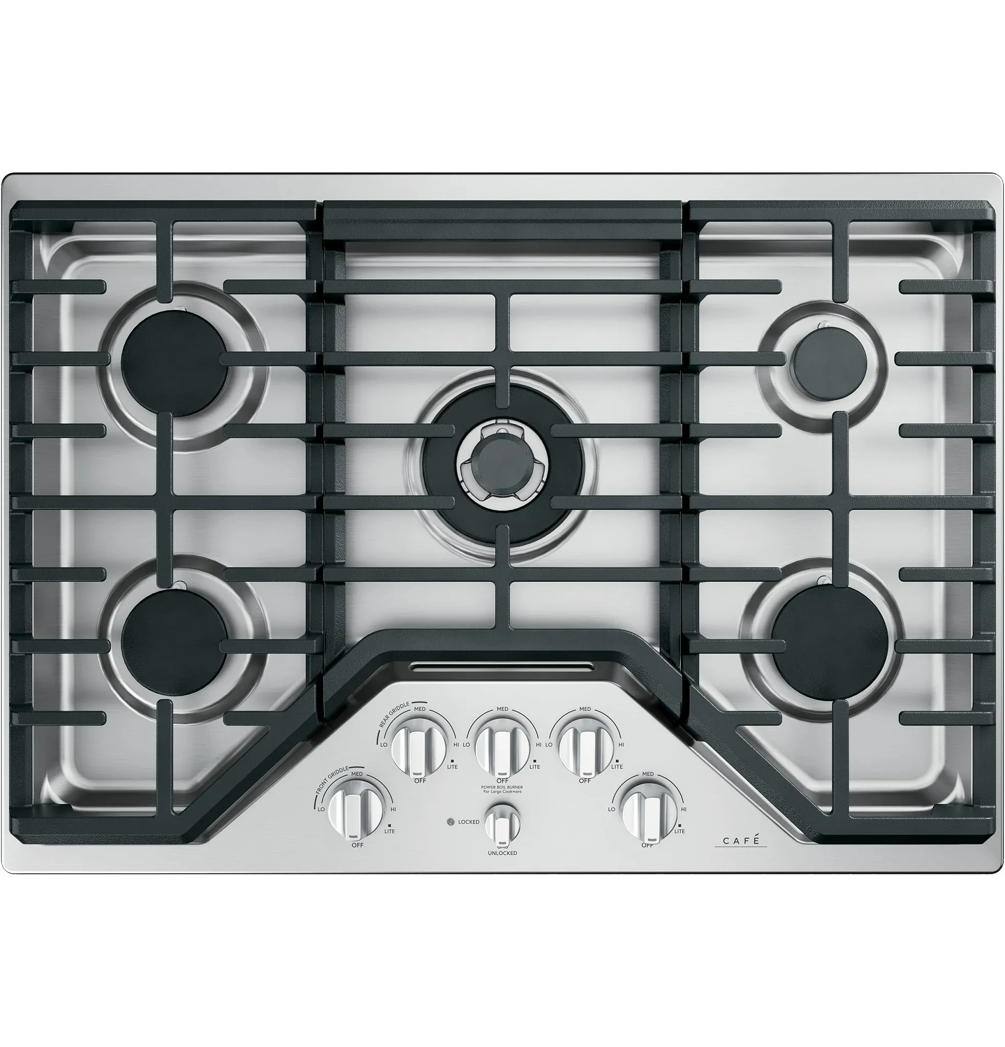 Cafe 95302 Series Stainless Steel 30" Gas Cook Top