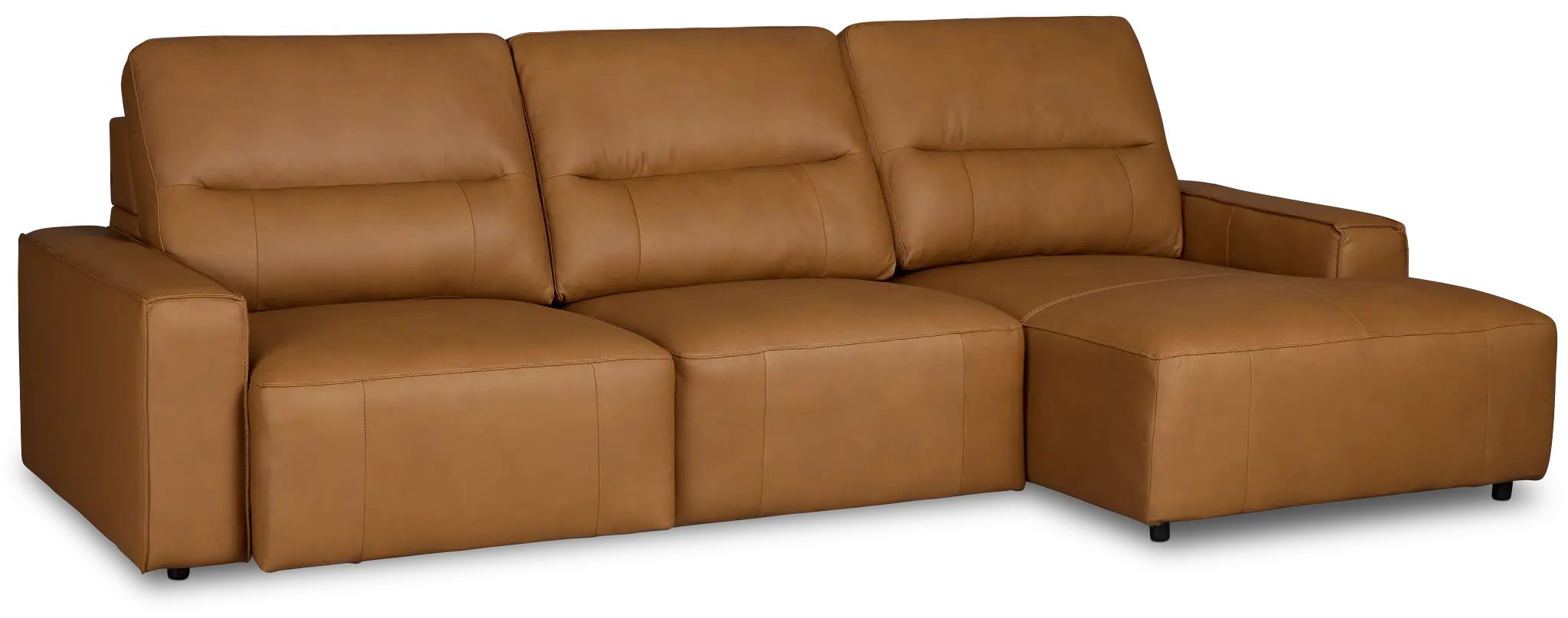 Rudy Brown Lthr/vinyl Right Dual Power Extension Chaise Sectional Rudy Brown Lthr/vinyl Right Dual Power Extension Chaise Sectional