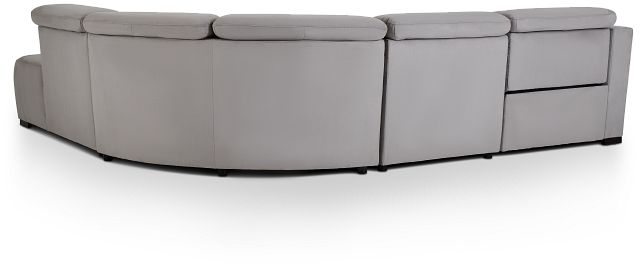 Sentinel Light Gray Micro Small Right Bumper Power Reclining Sectional