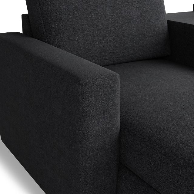 Citymod Dark Gray Fabric 6-piece Home Theater With Storage Consoles
