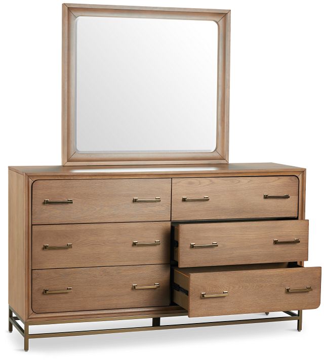 Provo Mid Tone Dresser & Mirror