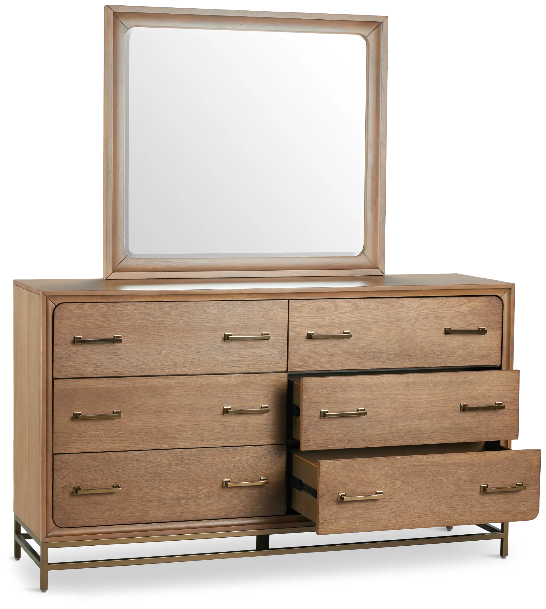 Provo Mid Tone Dresser & Mirror