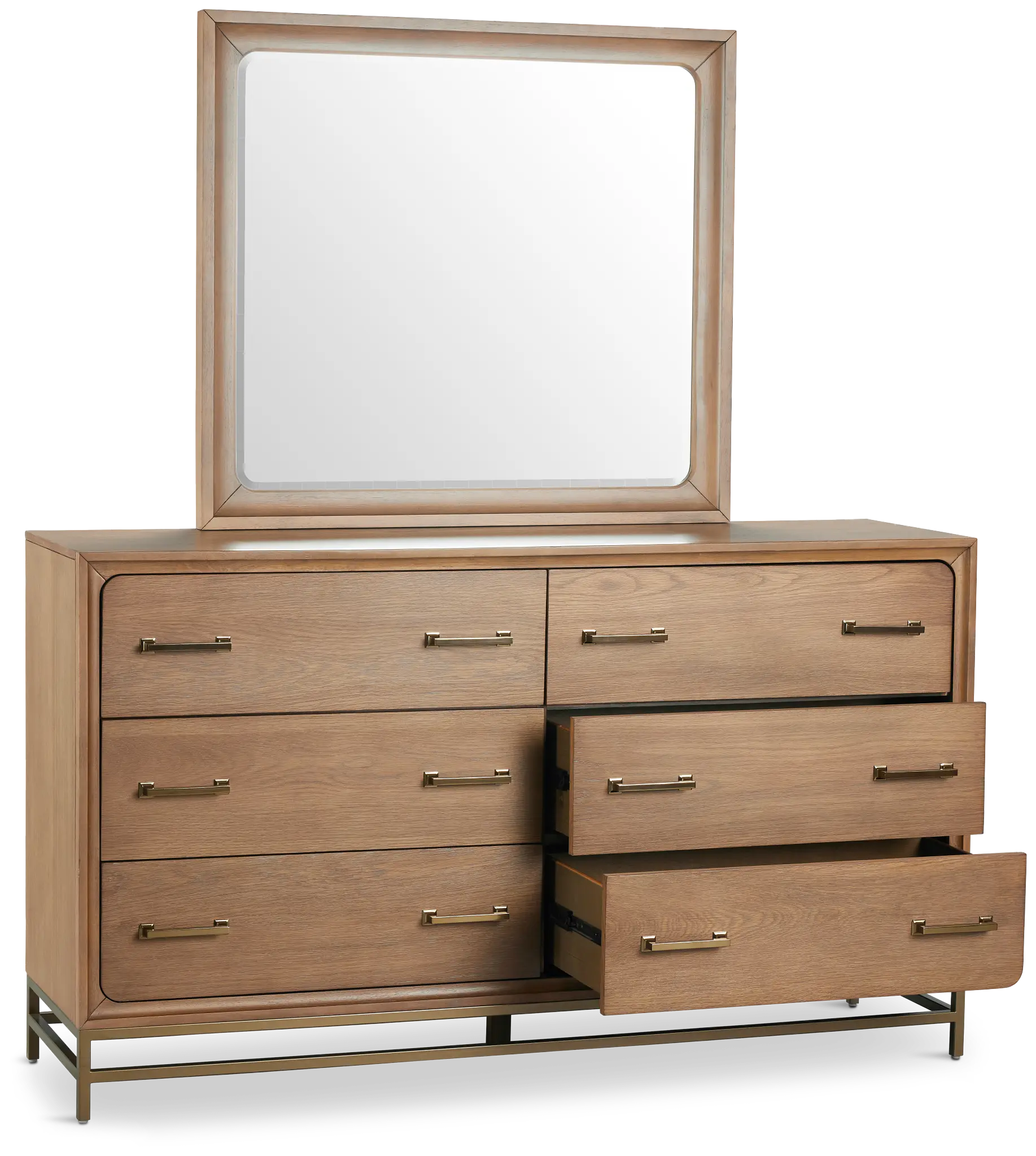 Provo Mid Tone Dresser & Mirror Provo Mid Tone Dresser & Mirror