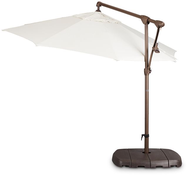 Grenada White Cantilever Umbrella Set