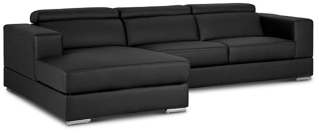 Maxwell Black Micro Left Chaise Sectional (1)