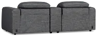 Ryland Dark Gray Fabric Power Reclining Console Sofa