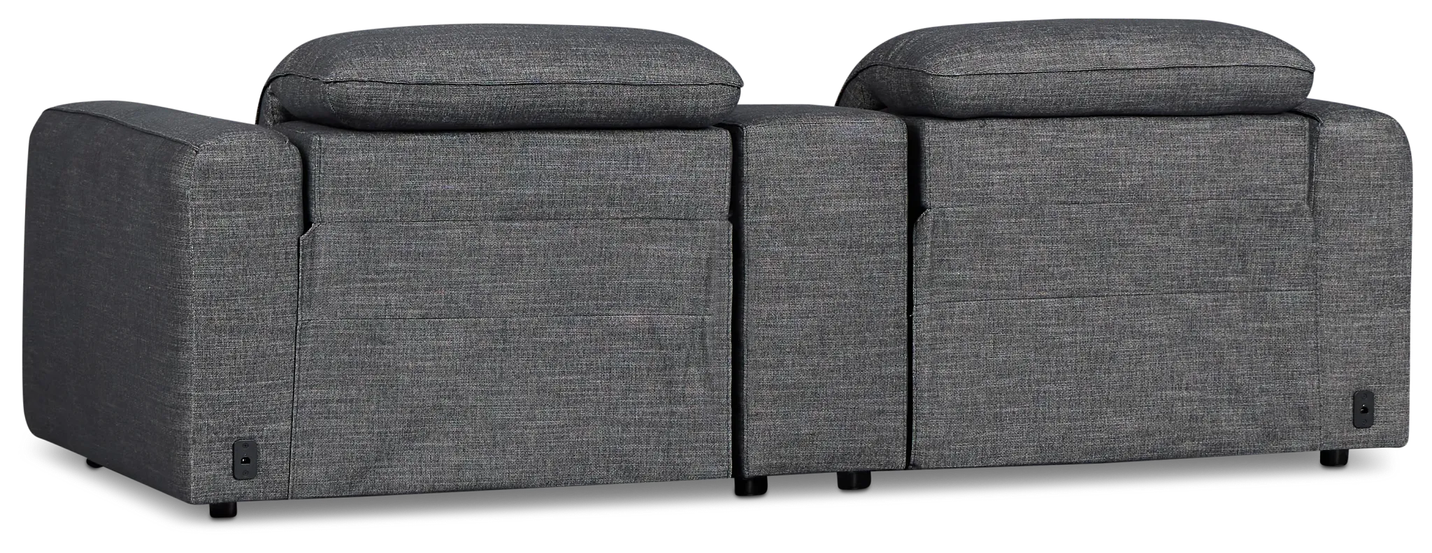 Ryland Dark Gray Fabric Power Reclining Console Sofa