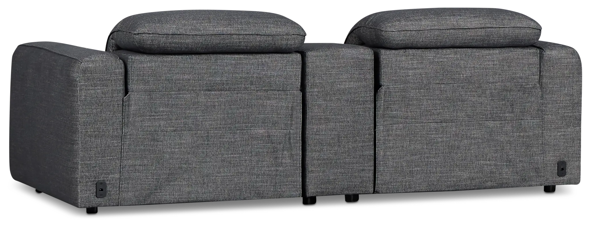 Ryland Dark Gray Fabric Power Reclining Console Sofa Ryland Dark Gray Fabric Power Reclining Console Sofa