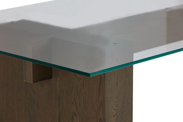 Oakland Dark Tone Glass Rectangular Table