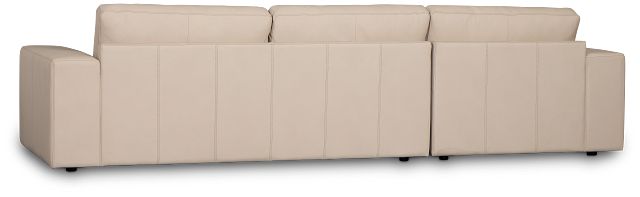Kellan Ivory Leather Left Chaise Sectional