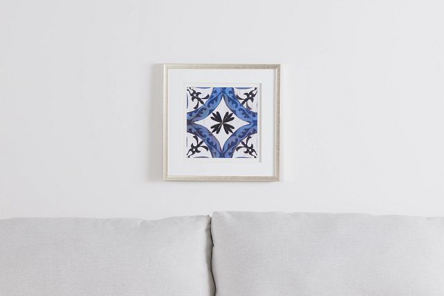 Spruce Dark Blue Framed Wall Art