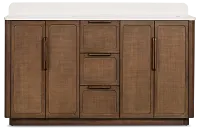 Pacific Mid Tone 60" Double Bathroom Vanity
