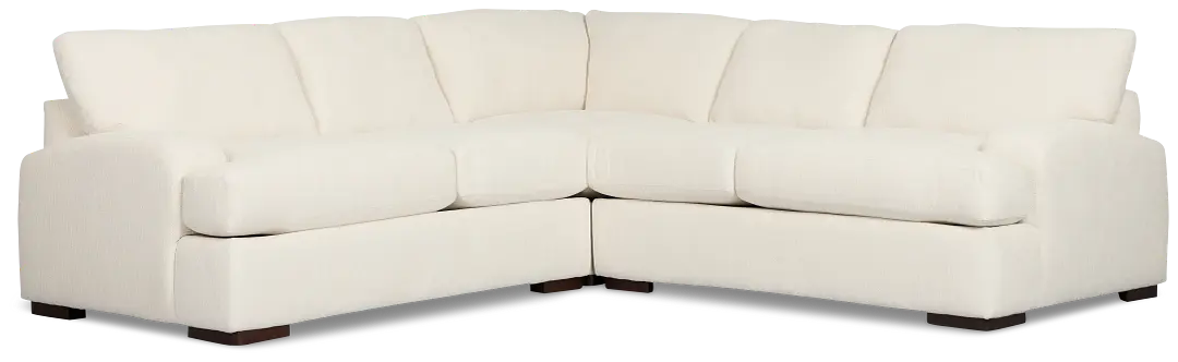 Alpha White Fabric Small Two-arm Sectional Alpha White Fabric Small Two-arm Sectional