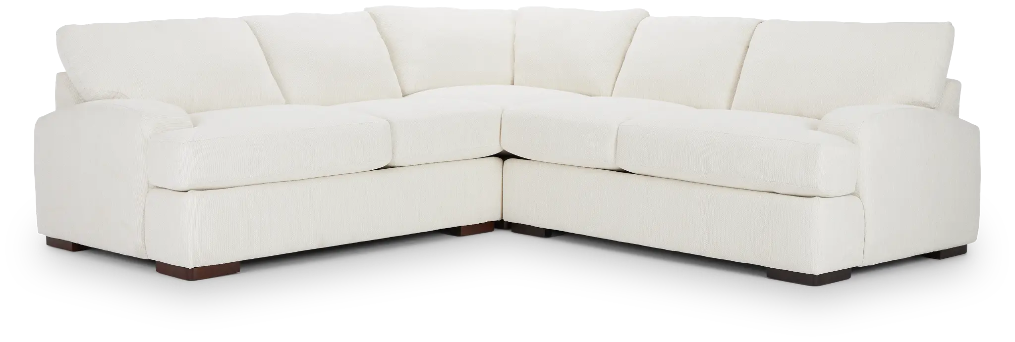 Alpha White Fabric Small Two-arm Sectional Alpha White Fabric Small Two-arm Sectional