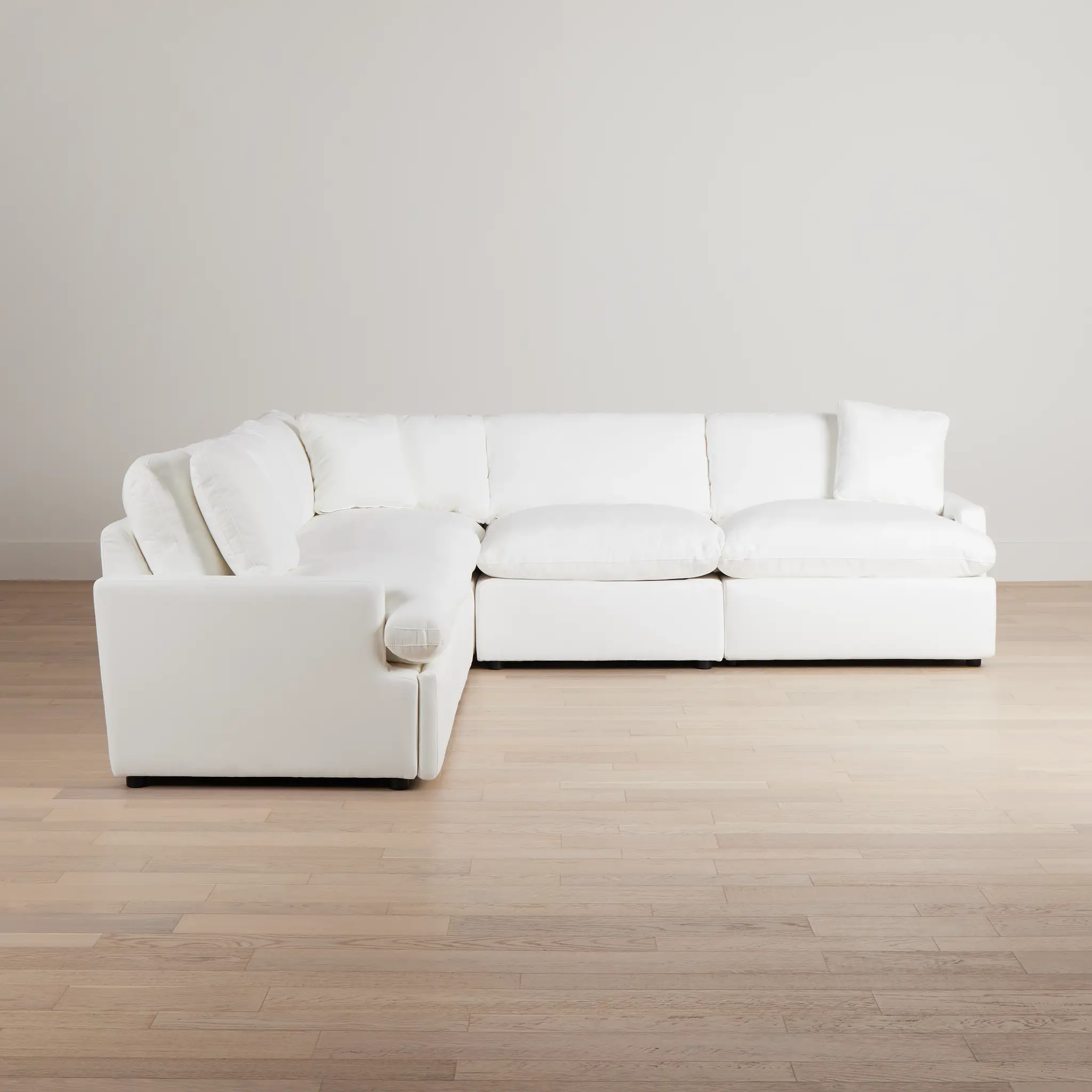 Skye White Fabric Small Triple Power Reclining Two-arm Sectional Skye White Fabric Small Triple Power Reclining Two-arm Sectional