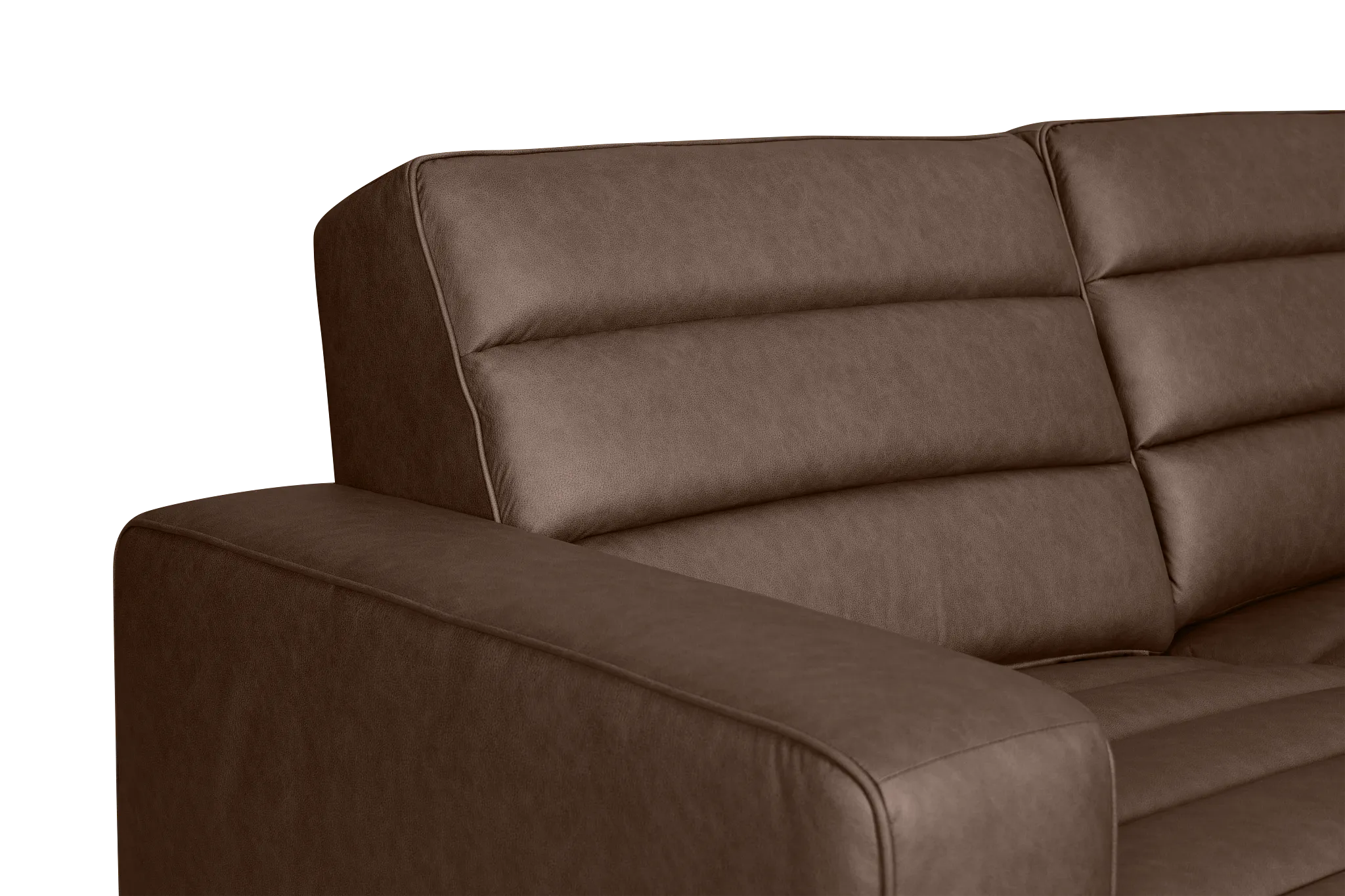 Sawyer Dark Brown Micro Small Dual Power Reclining Two-arm Sectional