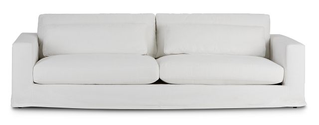 Cozumel White Fabric Large Sofa