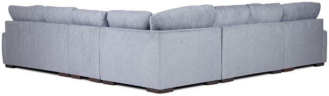 Alpha Light Gray Fabric Large Left Chaise Sectional