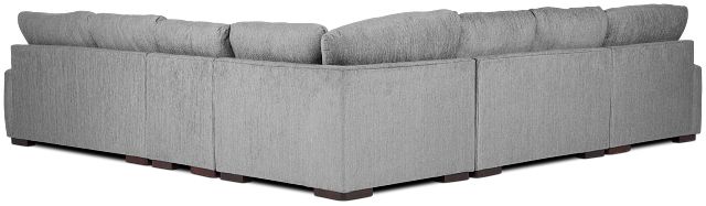 Alpha Light Gray Fabric Large Left Chaise Sectional