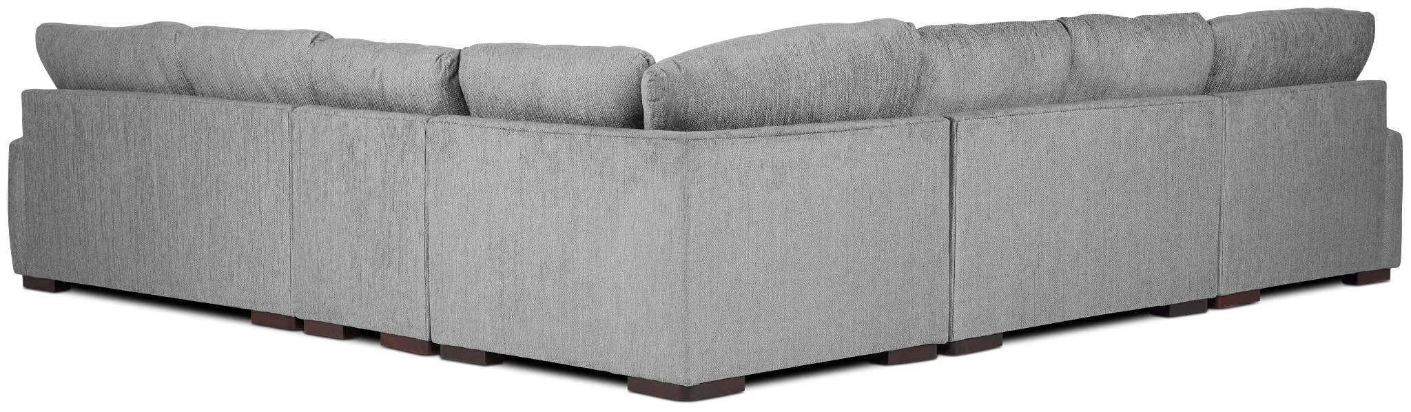 Alpha Light Gray Fabric Large Left Chaise Sectional