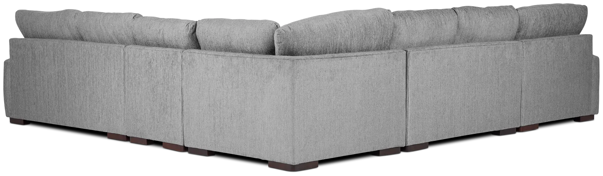 Alpha Light Gray Fabric Large Left Chaise Sectional Alpha Light Gray Fabric Large Left Chaise Sectional