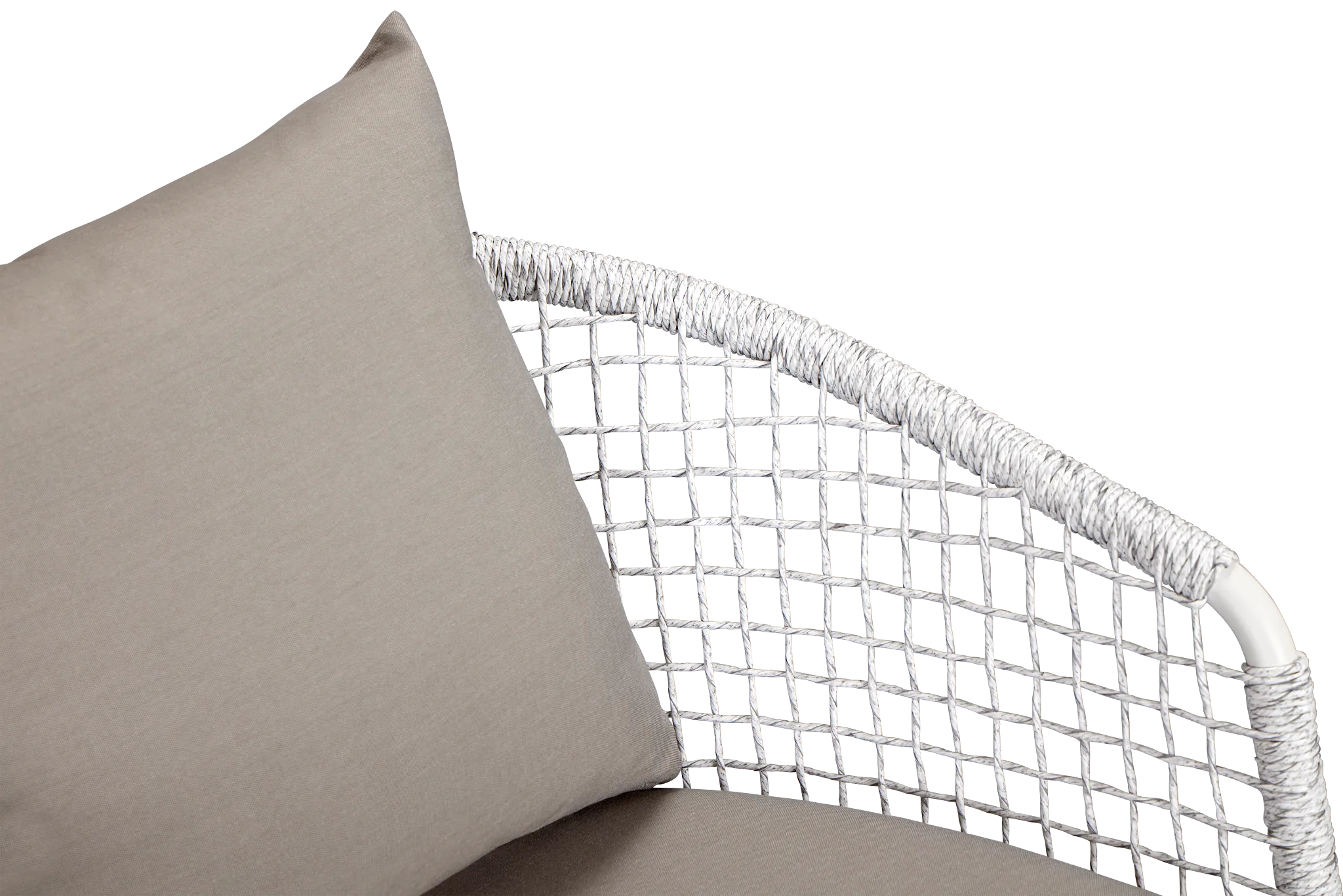 Malaga White Gray Arm Chair