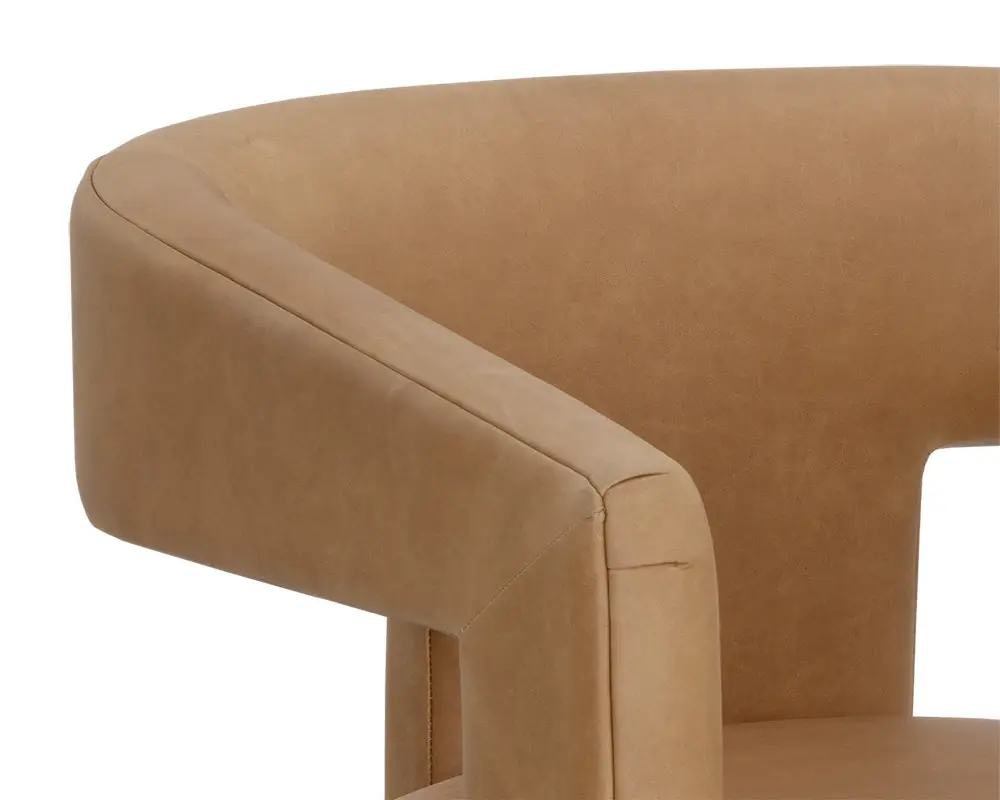 Cori Brown Leather Accent Chair Cori Brown Leather Accent Chair