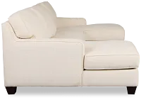 Andie White Fabric U-shaped Sectional