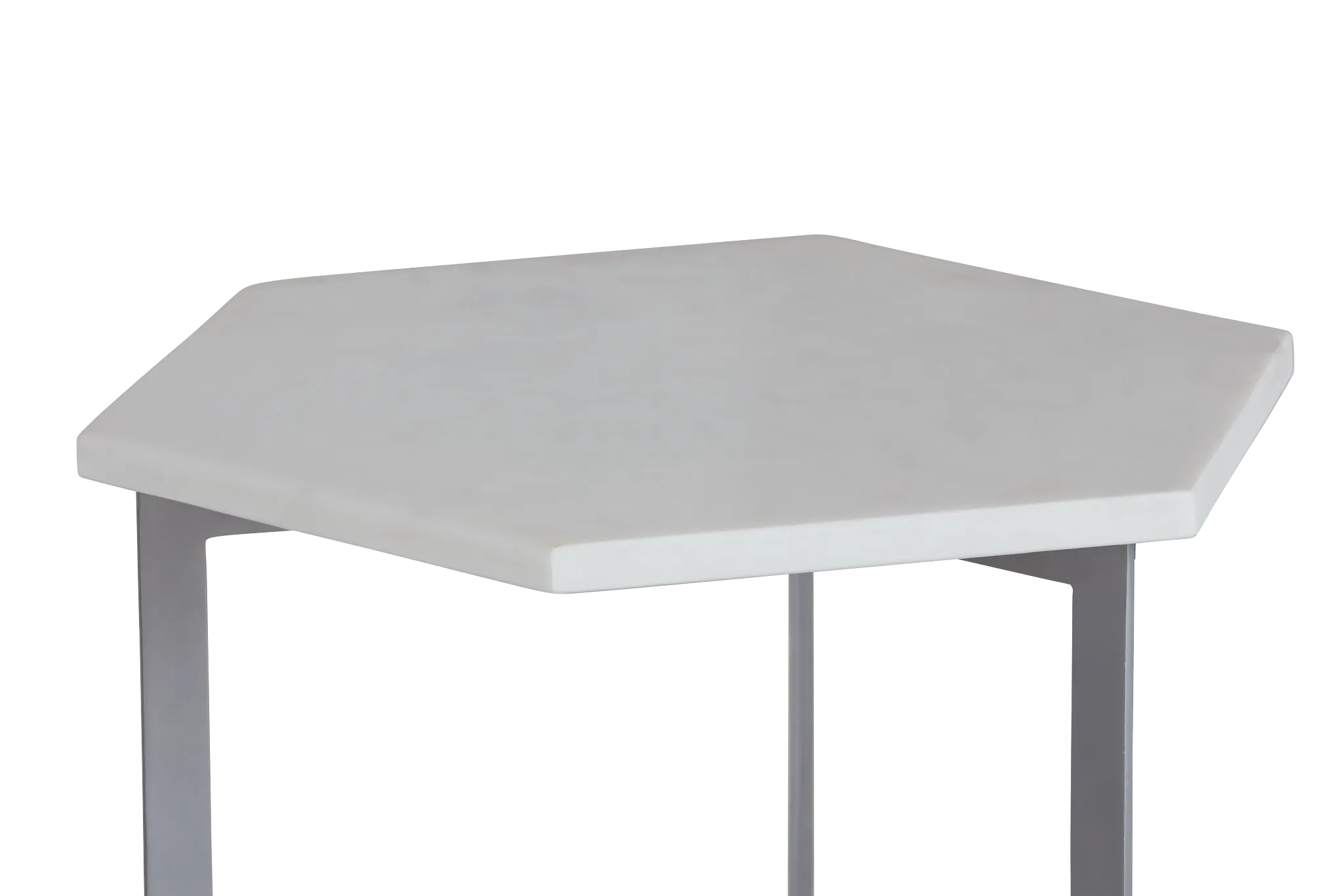 Mandie Silver Marble Accent Table