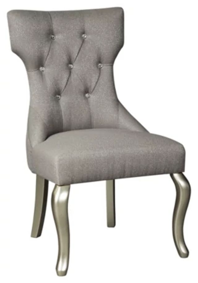 Coralayne Pewter Upholstered Side Chair