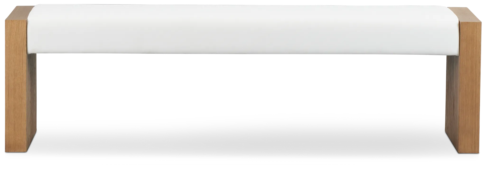 Haven White Uph Plank Dining Bench