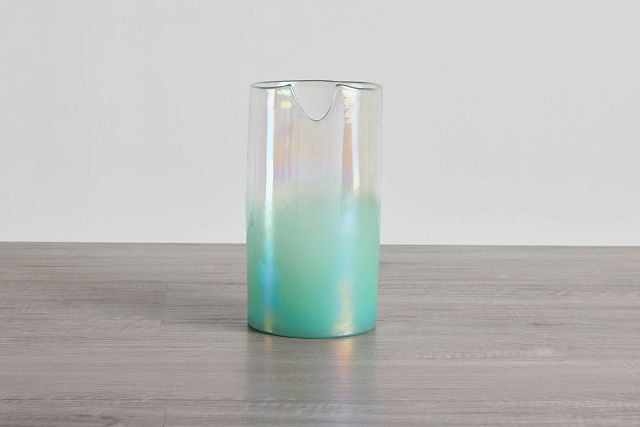 Cyra Teal Small Vase