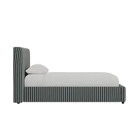 Grayton Lucy Navy 44" Upholstered Platform Bed