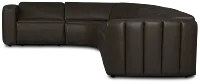 Jace Dark Gray Lthr/vinyl Small Triple Power Reclining Two-arm Sectional