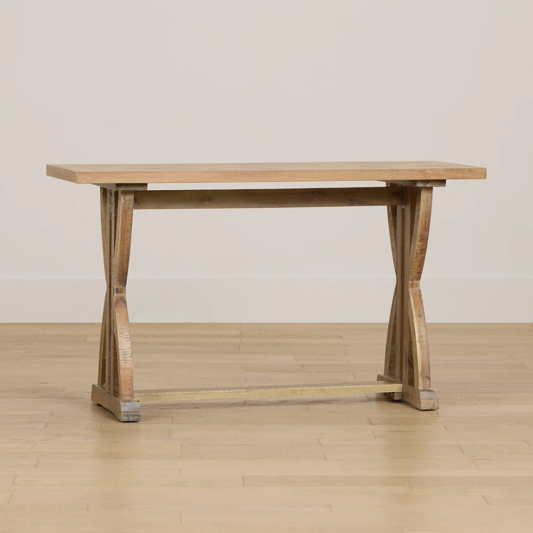 Joplin Light Tone Trestle Sofa Table Joplin Light Tone Trestle Sofa Table