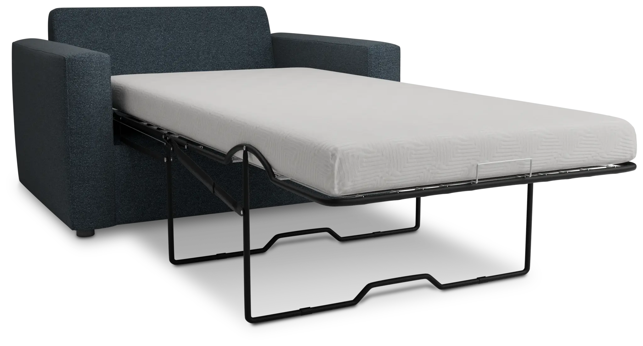 Siesta Elite Dark Blue Fabric Memory Foam Sleeper Siesta Elite Dark Blue Fabric Memory Foam Sleeper