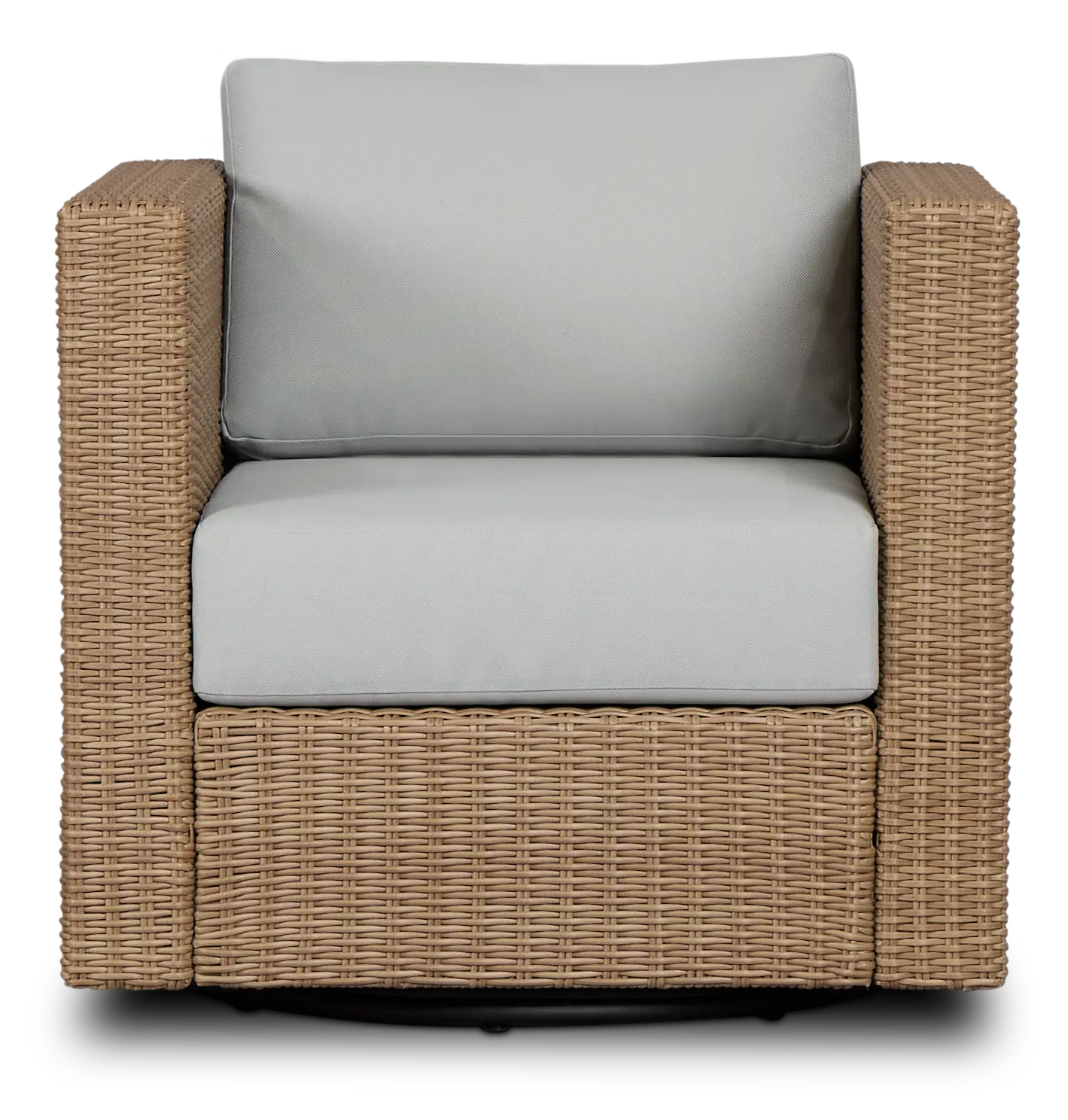 Montecito Light Tone Swivel Chair With Light Blue Cushions Montecito Light Tone Swivel Chair With Light Blue Cushions