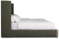 Captiva Sutton Green 60" Upholstered Shelter Bed